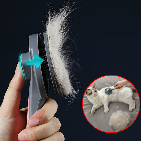 Pet's Grooming Brush with easy clean - Brite