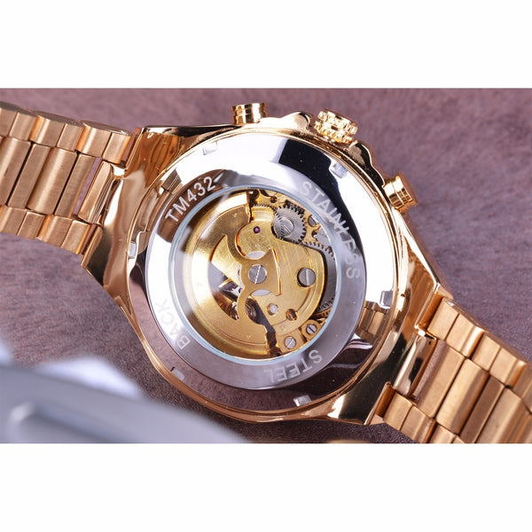 Mechanical Sport Design Golden Men's Watches - Brite