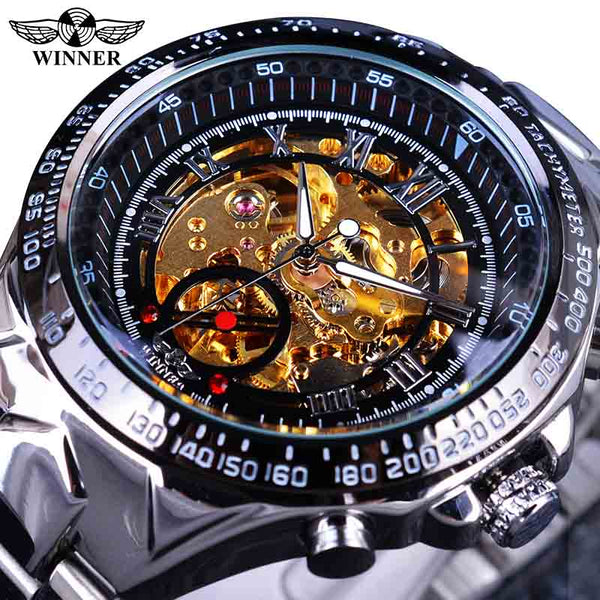 Mechanical Sport Design Golden Men's Watches - Brite