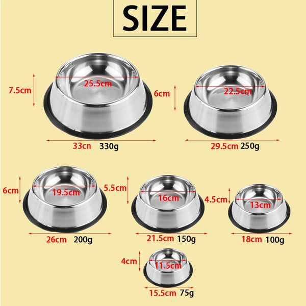 Stainless Steel Non-slip Feeding Bowl - Brite