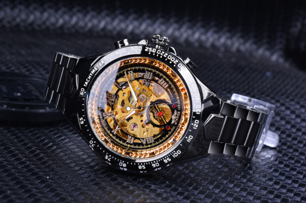 Mechanical Sport Design Golden Men's Watches - Brite