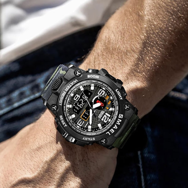 Dual Display Military Quartz Wristwatch - Brite