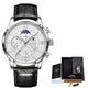 LIGE Men Watches 2022 New Fashion Leather Waterproof  Luxury +box - Brite